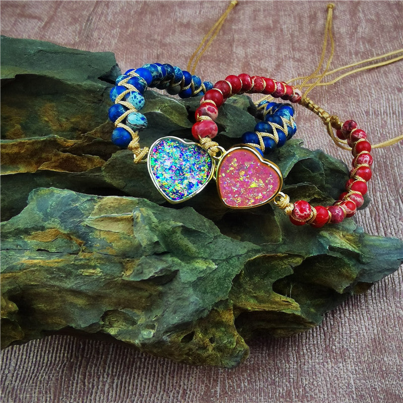 Herz-Armband aus synthetischem Opal – Bild 2 | LuxeStyle