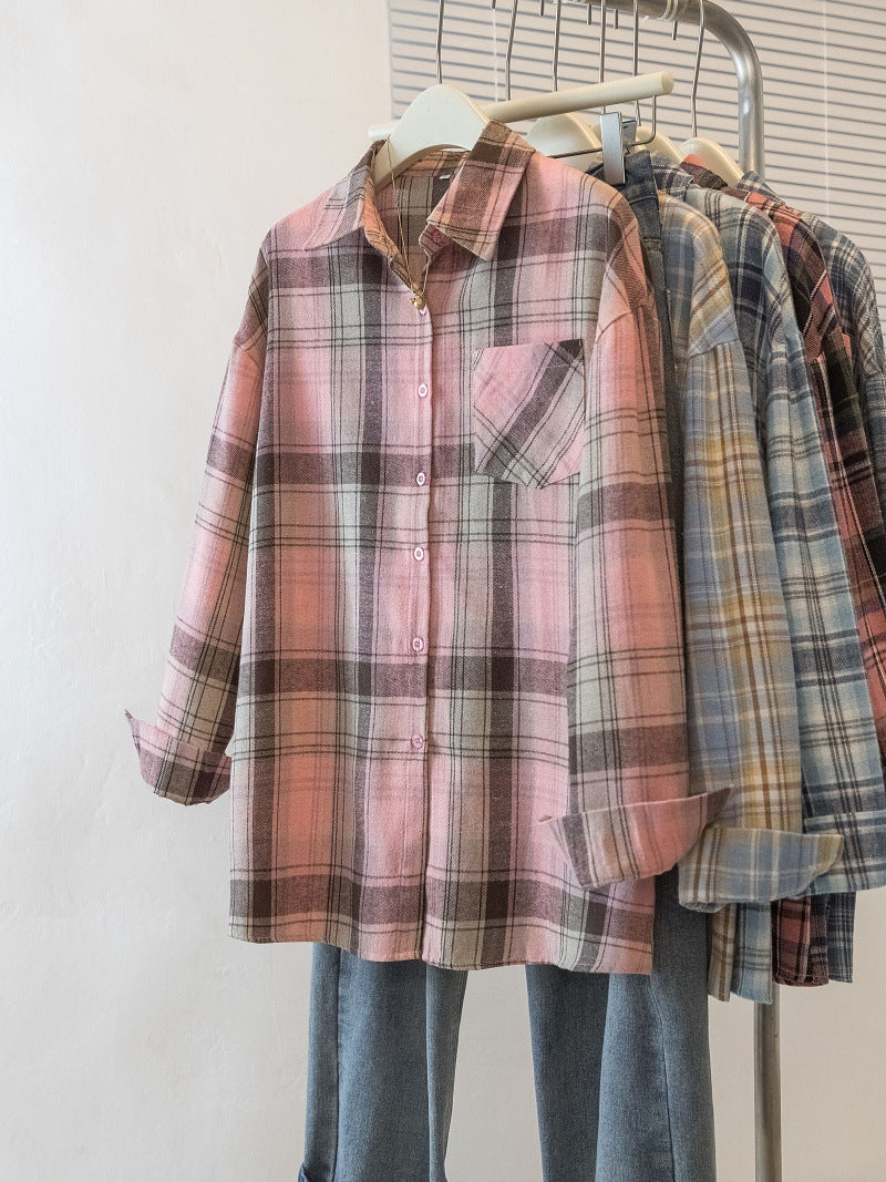 Kariertes Oversize-Hemd im Retro-Look