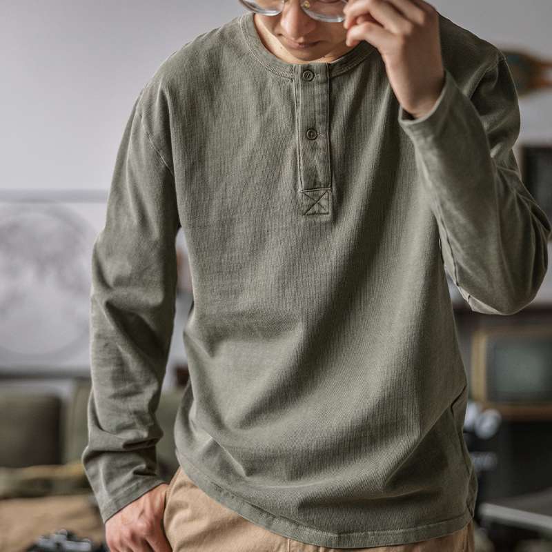 American Vintage-Henley-Shirt Herren – Bild 1 | LuxeStyle
