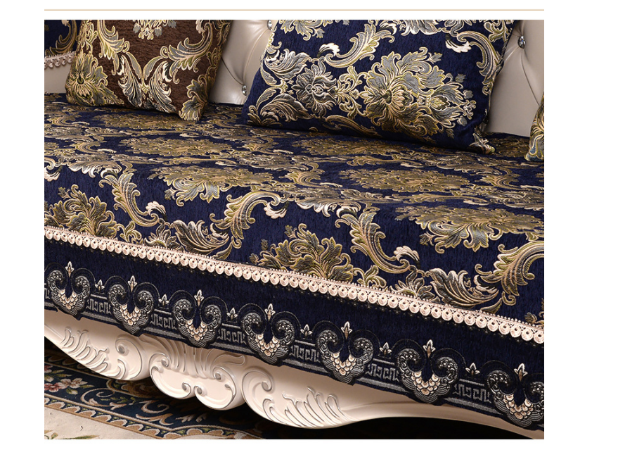 Sofa-Kissenbezug, rutschfest, Chenille – Bild 4 | LuxeStyle