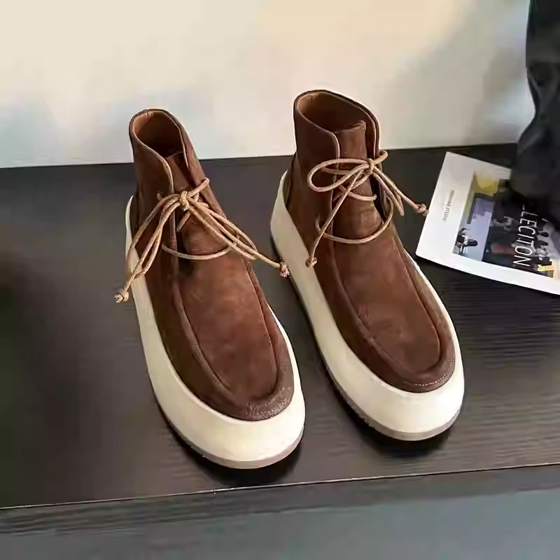 Herren-Stiefeletten mit Schnürung und dicker Sohle – Bild 6 | LuxeStyle