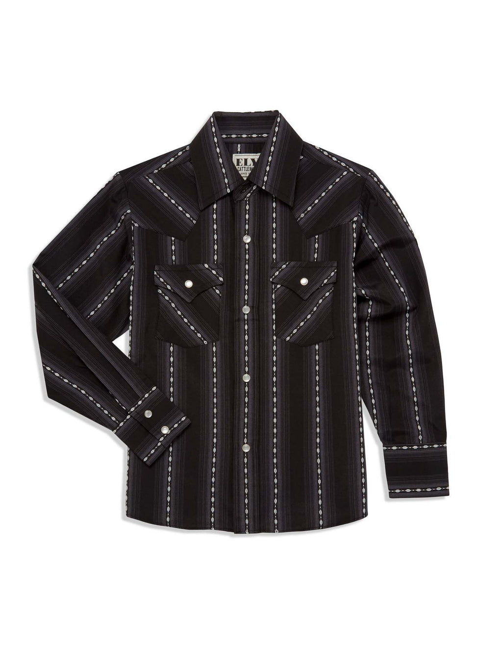 Gestreiftes Langarmhemd für Herren im Western-Stil – Bild 13 | LuxeStyle