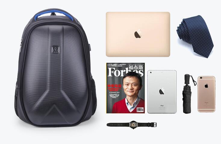 Computer-Rucksack mit USB-Anschluss und Hartschale | LuxeStyle