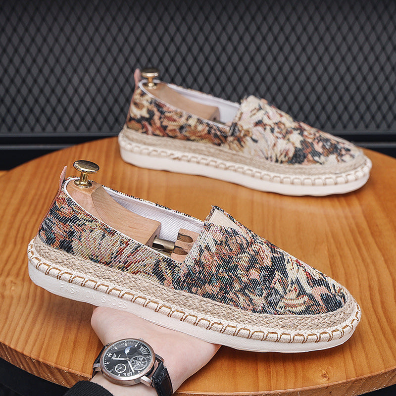 Slip-on Fisherman Schuhe mit Blumenmuster