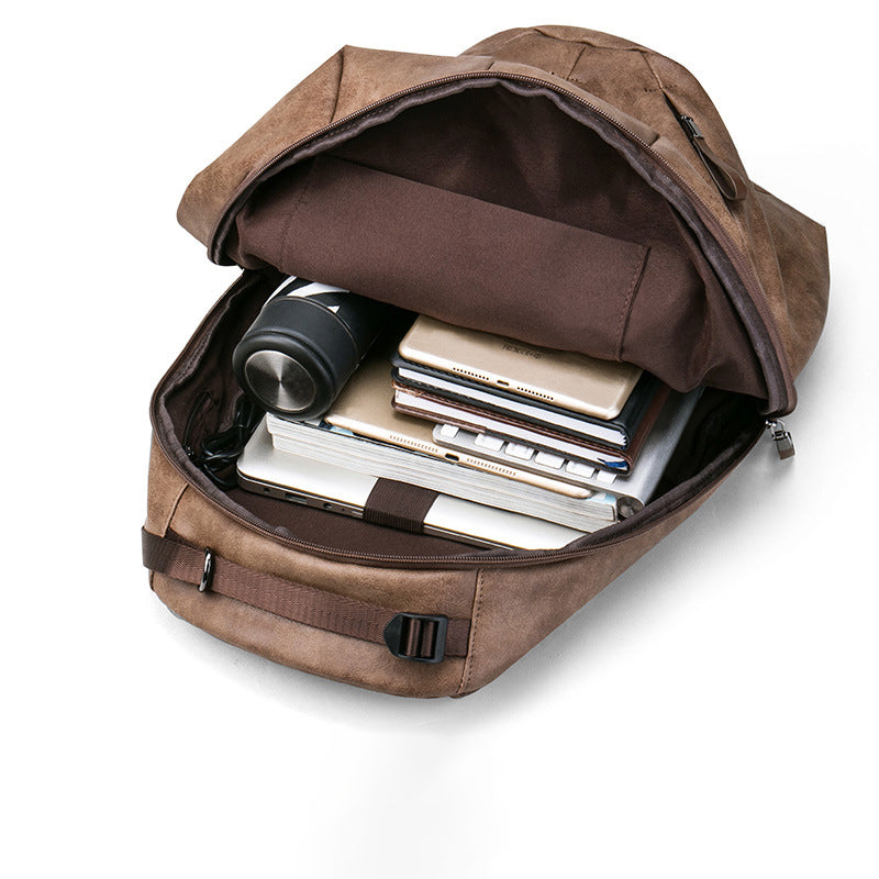 Khaki Rucksack mit grossem Fassungsvermögen – Bild 5 | LuxeStyle