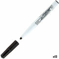 Schiefermarker Bic Velleda 1741 Schwarz Weißes Brett (12 Stück)