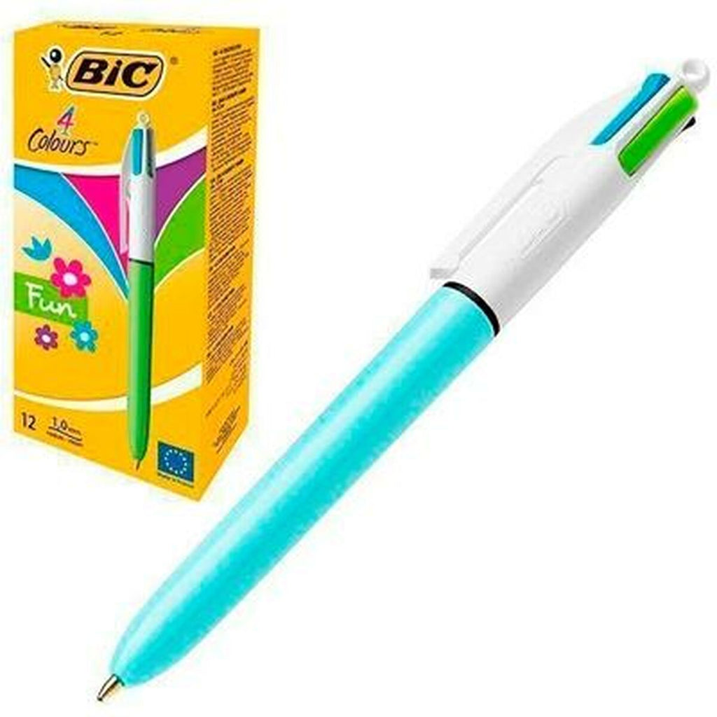 Kugelschreiber-Set Bic Fun Blau Weiß (12 Stücke) – LuxeStyle Schweiz