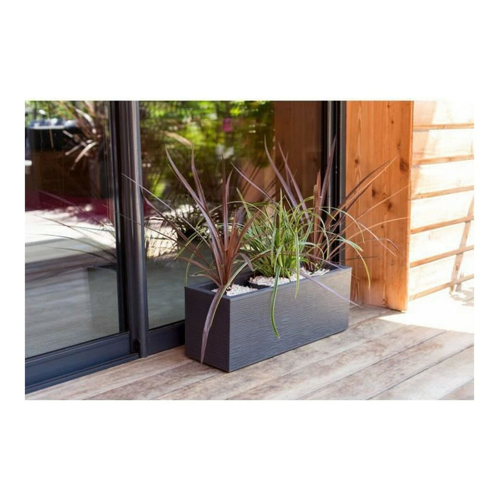 Rechteckiger Blumentopf Anthrazit – Modernes Design für Balkon.