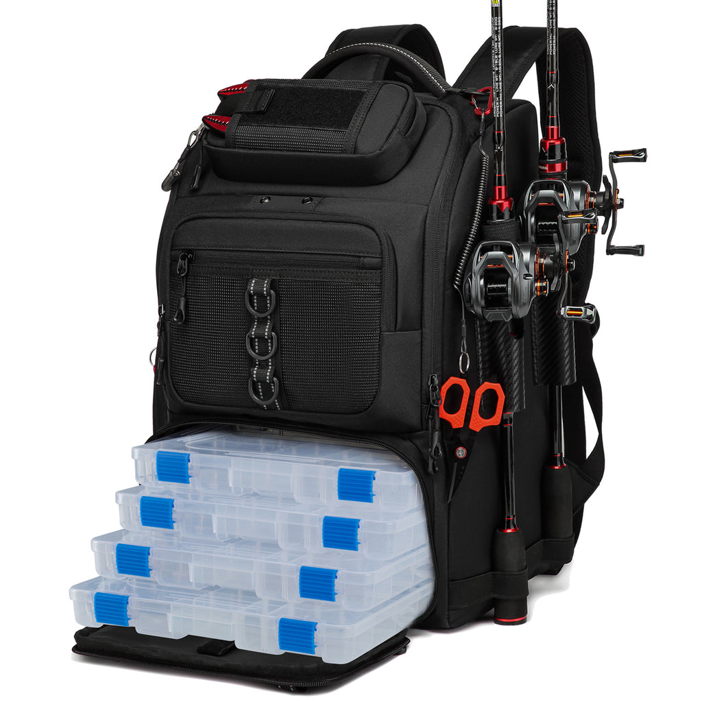 Grosser Angelrucksack mit vielen Fächern – Bild 4 | LuxeStyle