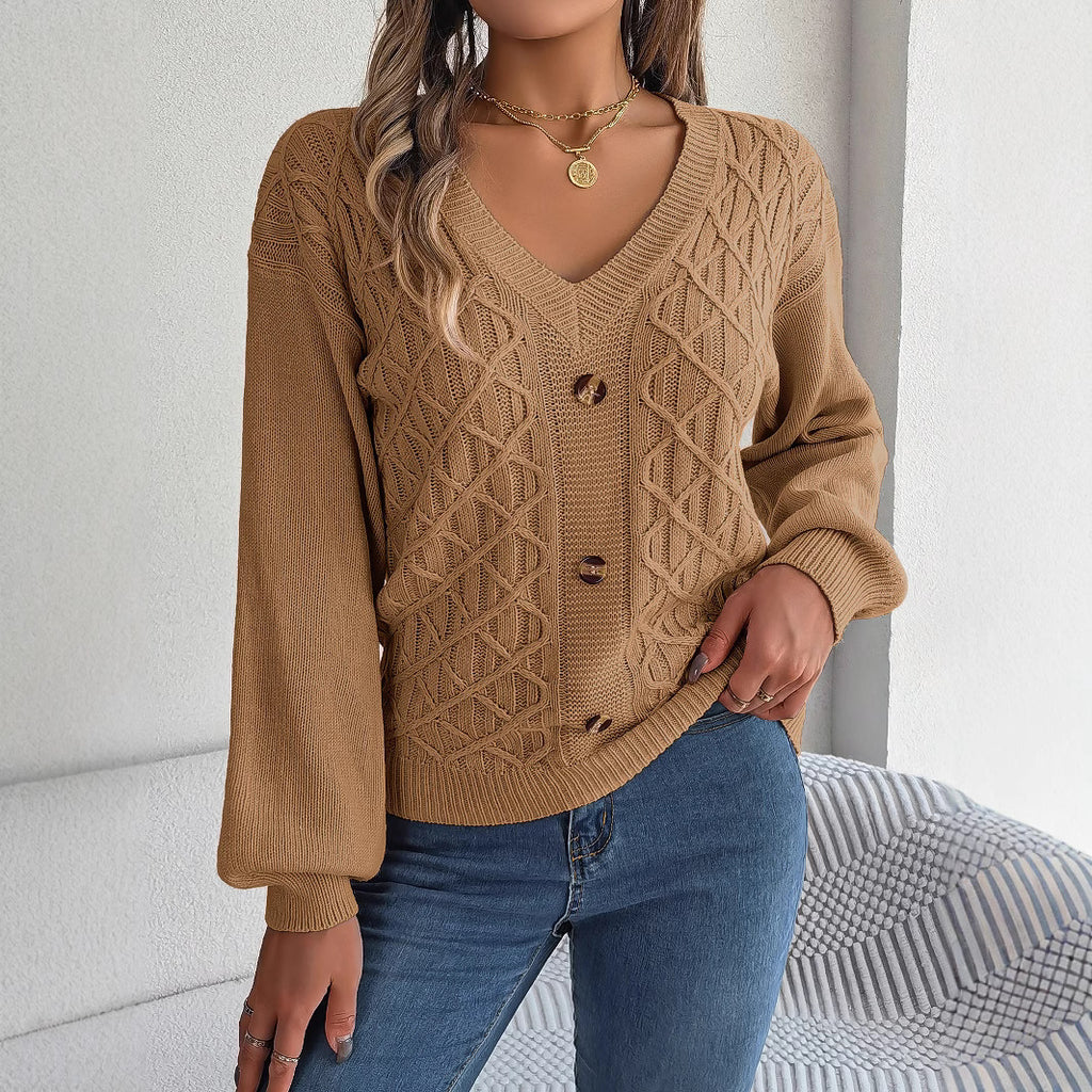 Kuscheliger Strickpullover mit Ballonärmeln