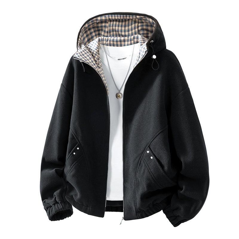 Herren-Kapuzenjacke aus Polyester | LuxeStyle