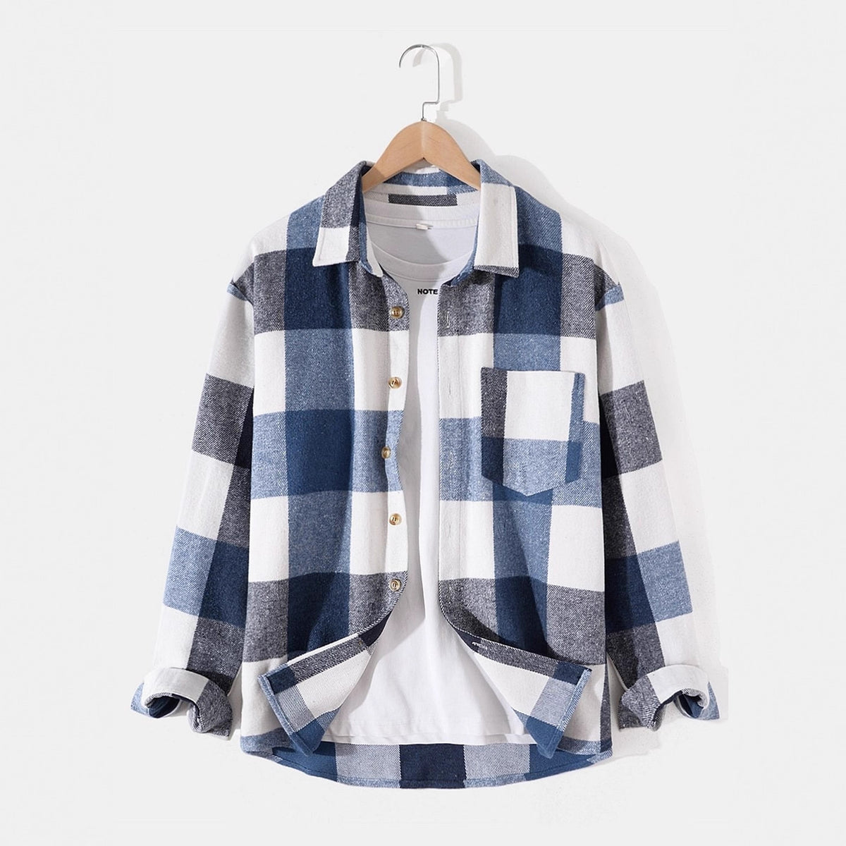 Herren Langarmhemd Kariert – Bequemer Loose Fit | LuxeStyle