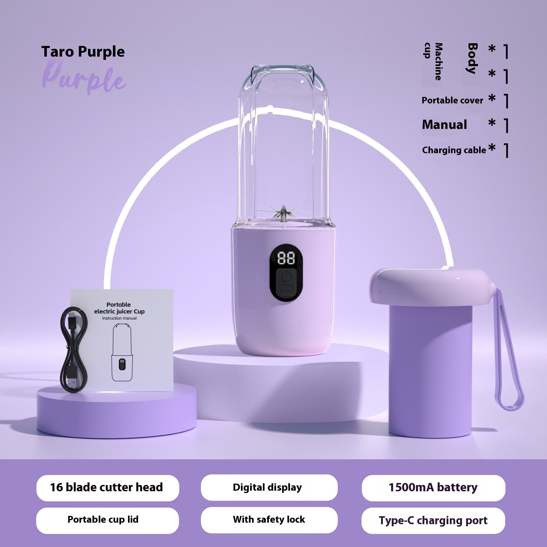 Tragbarer USB-Entsafter 500ml