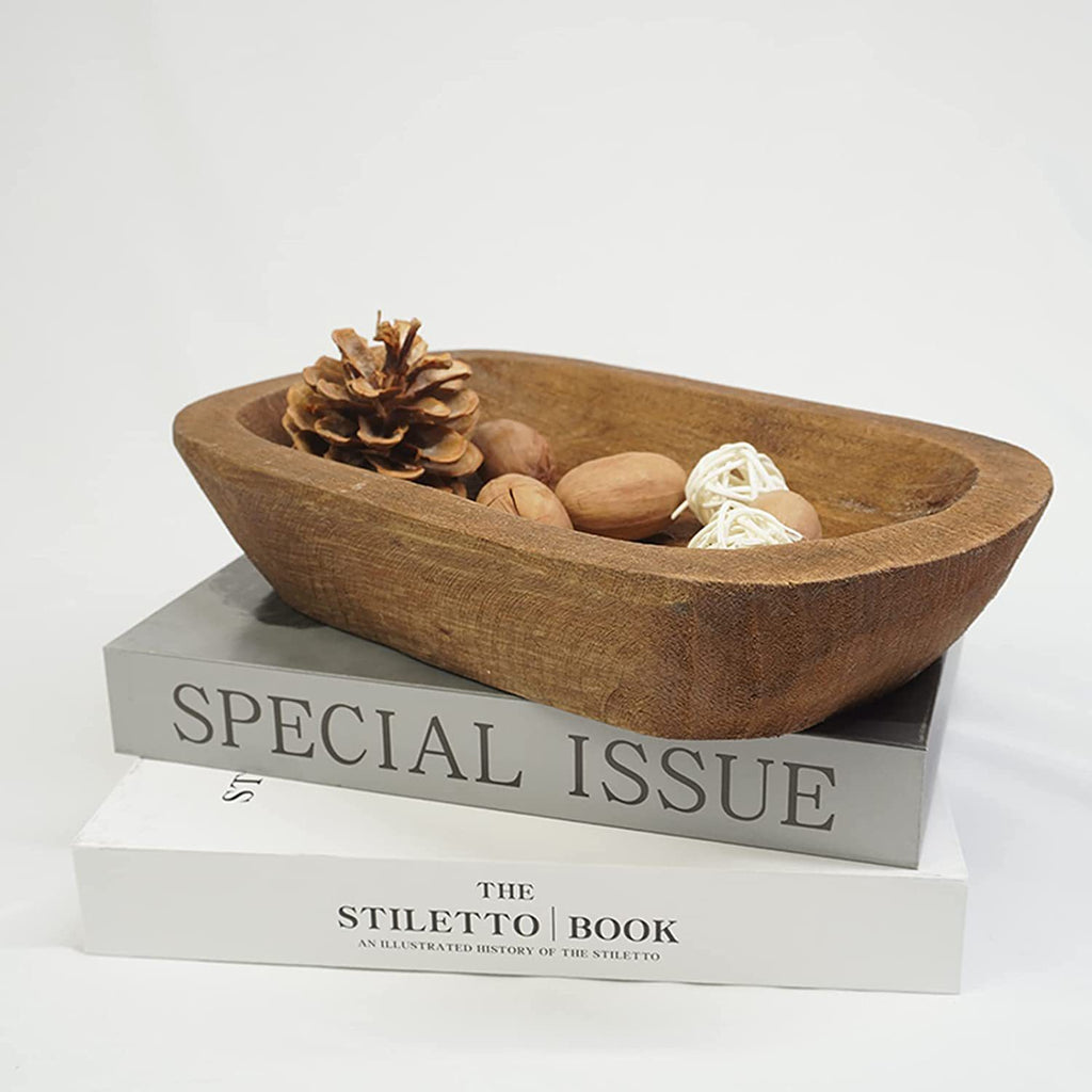 Handgeschnitzte Aufbewahrungsschale aus Holz | LuxeStyle
