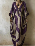 Strandkleid mit V-Ausschnitt und Fledermausärmeln