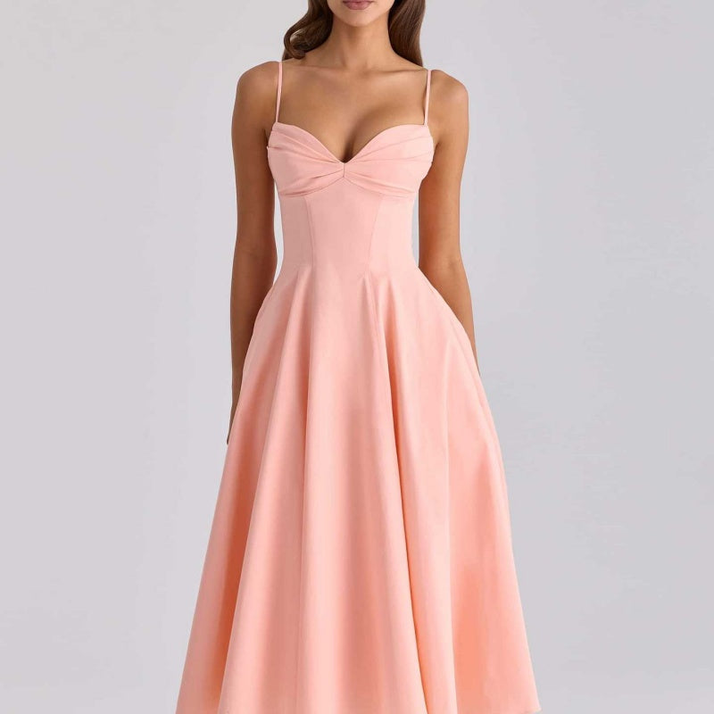 Elegantes Spaghetti-Träger-Kleid