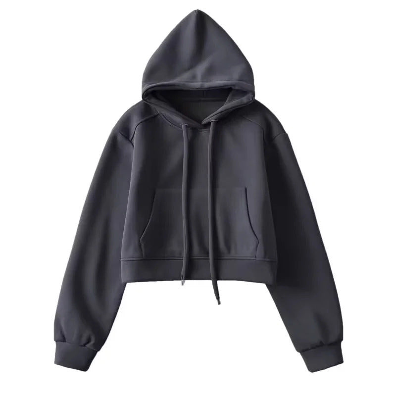 Kurzes Kapuzen-Sweatshirt für Damen