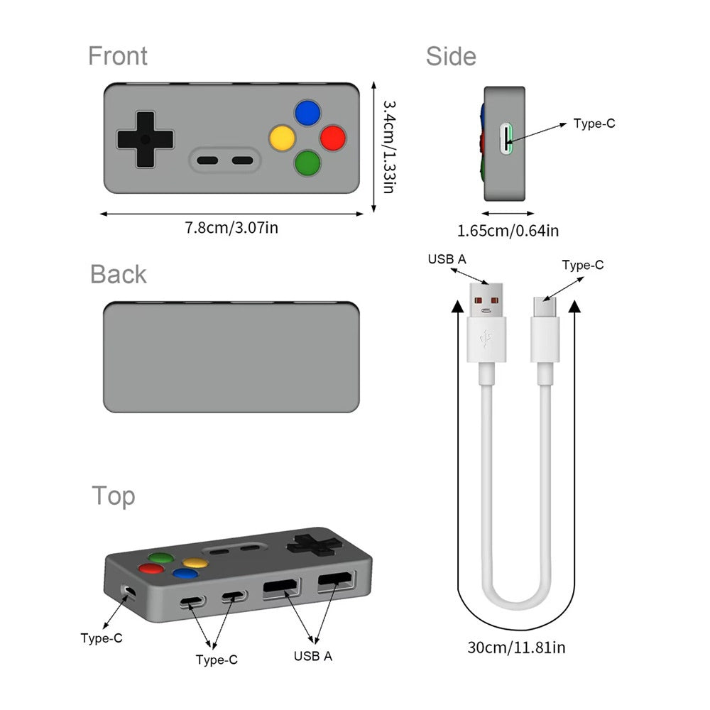 4-in-1 USB-Hub für Gaming