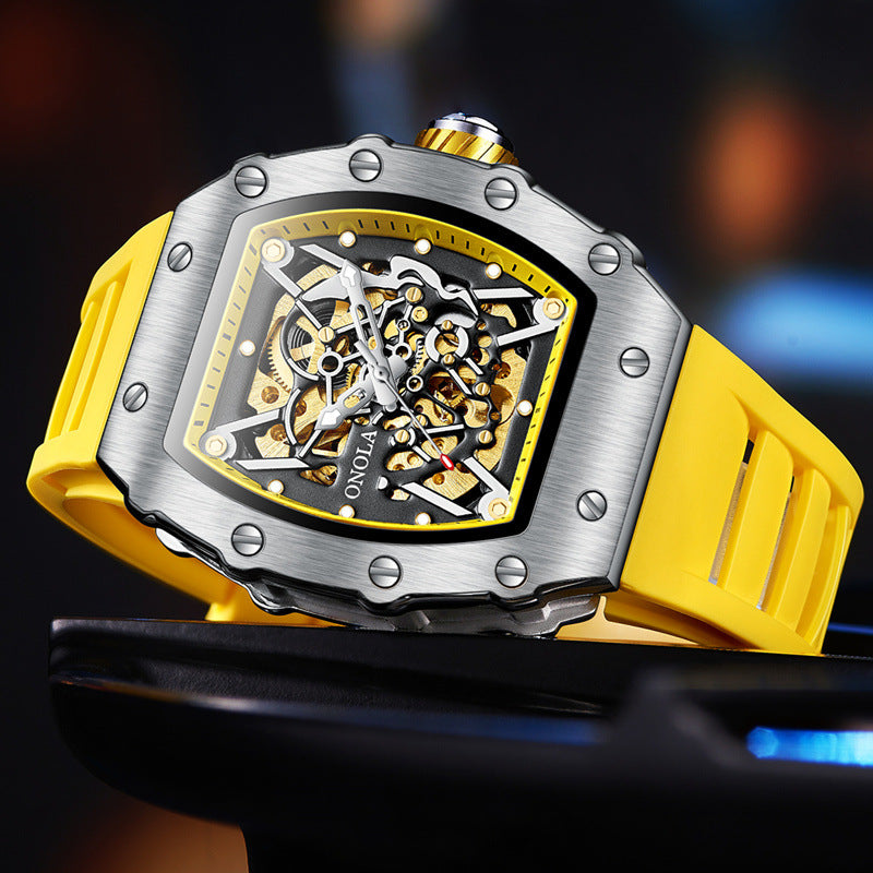 Automatische Herrenuhr mit Silikonband – Bild 4 | LuxeStyle