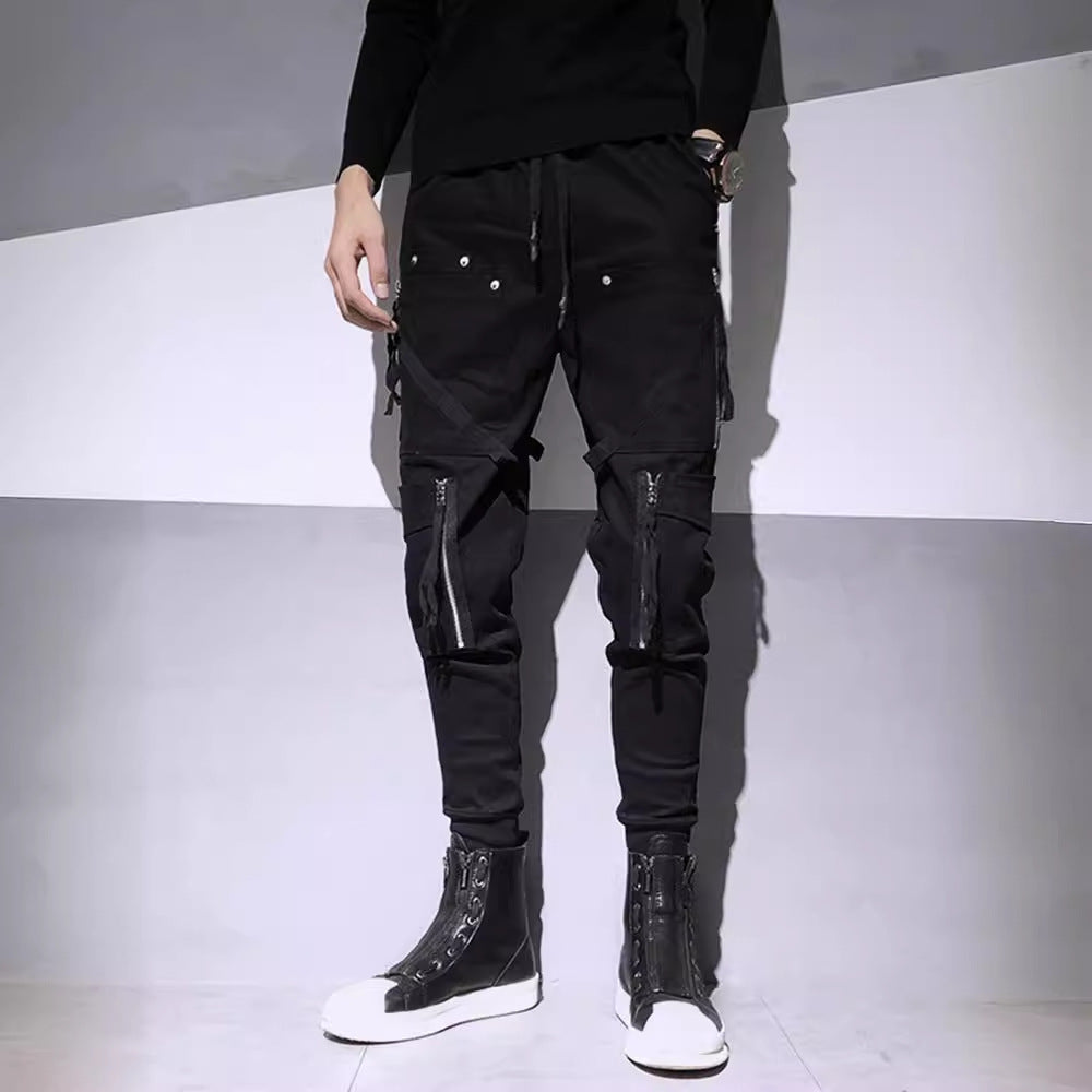 Schwarze Slim-Fit-Overalls