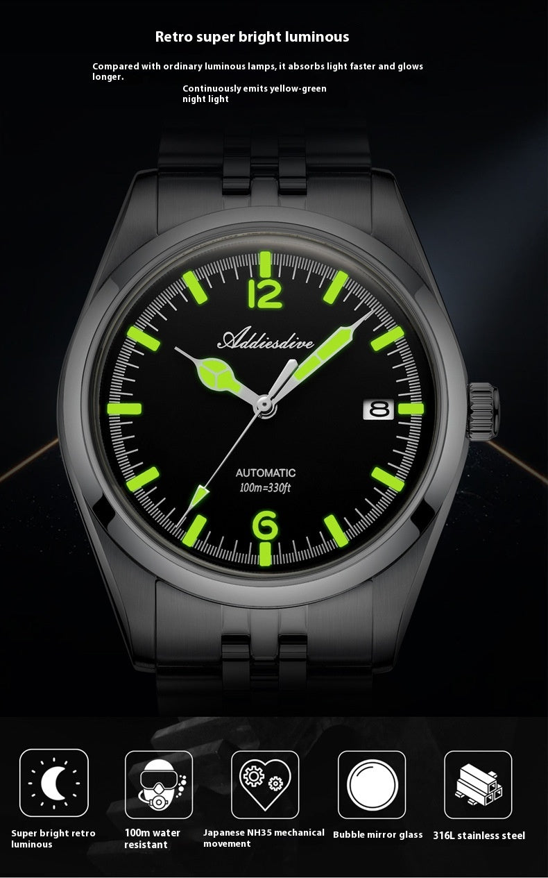 Automatische mechanische Armbanduhr aus 316L Edelstahl – Bild 9 | LuxeStyle