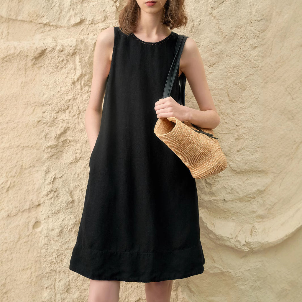 Sommerkleid mit Perlenbesatz