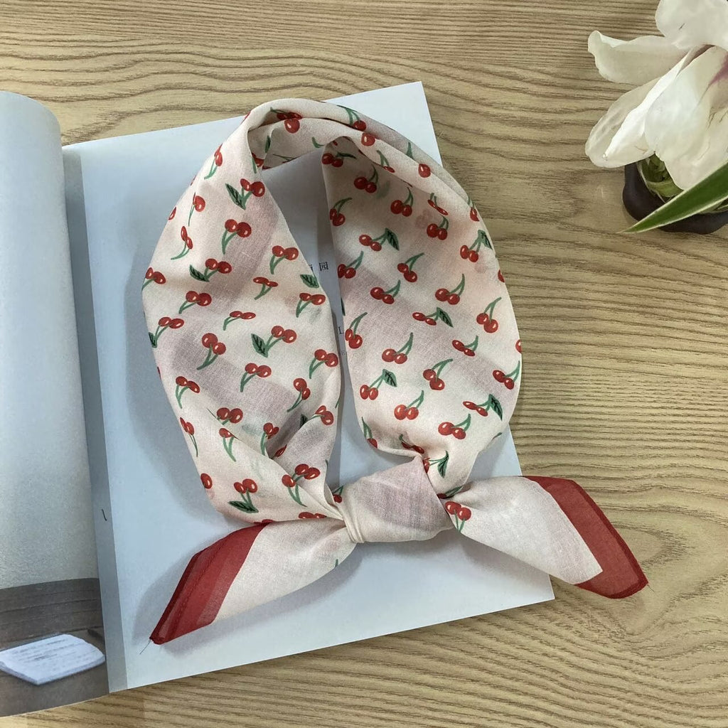 Quadratisches Baumwoll-Seidentuch mit Blumenmuster