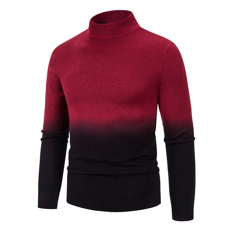 Herren Rollkragenpullover mit Farbverlauf