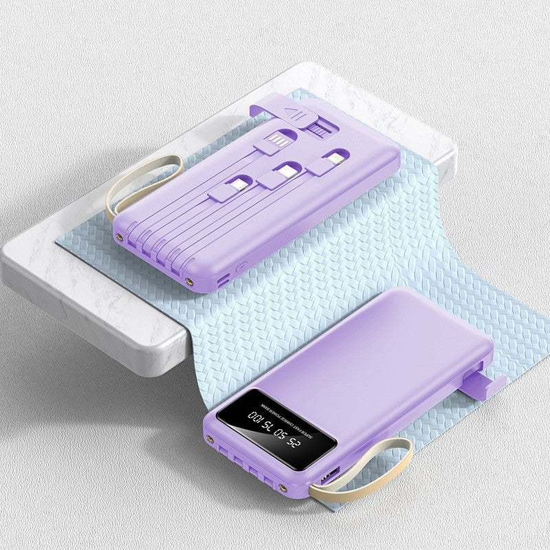Power Bank mit Schnellladung & integriertem Kabel