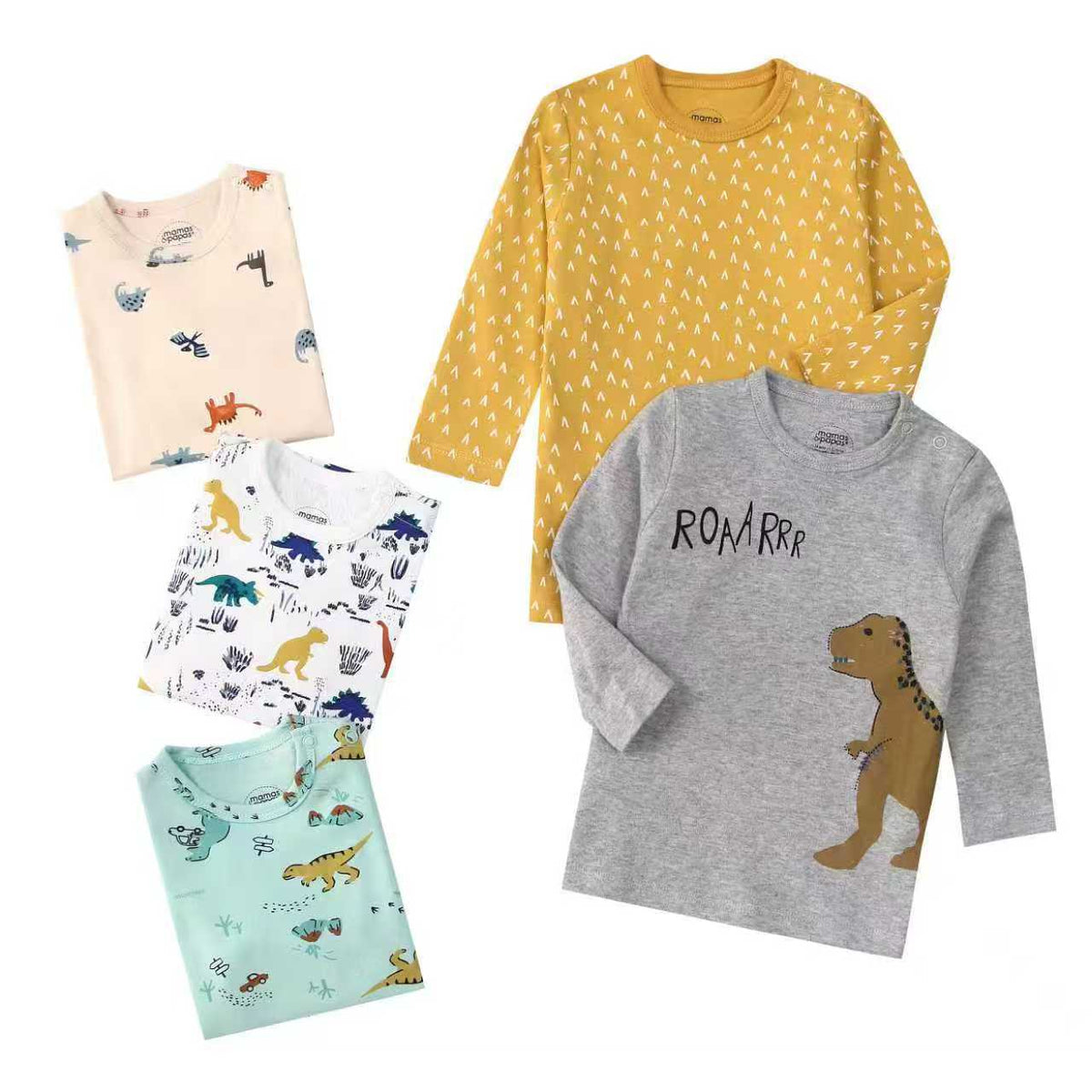 5er-Set Langarmshirts für Kinder | LuxeStyle