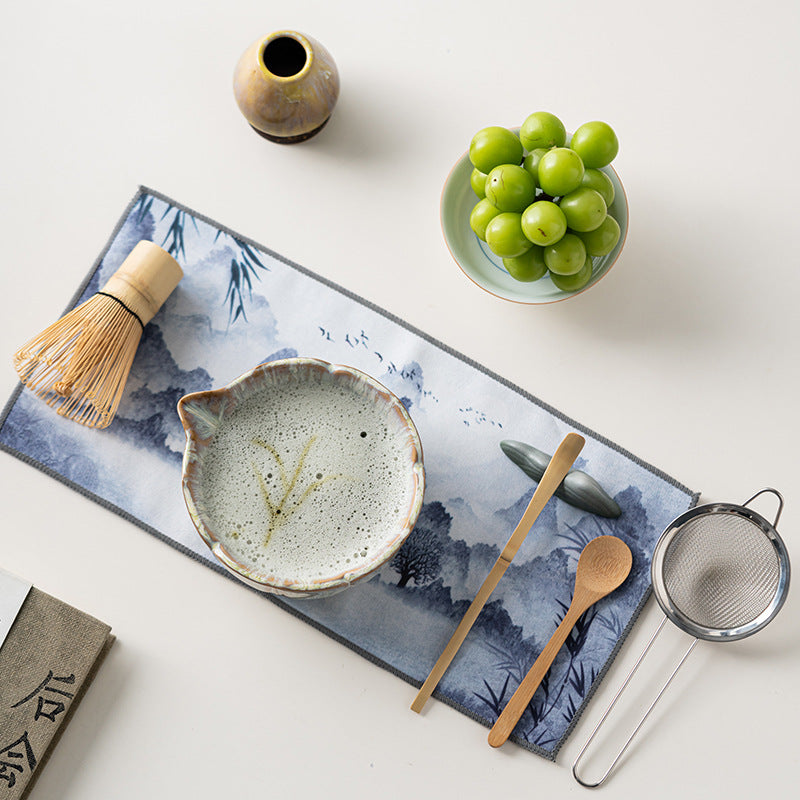 Matcha-Set aus Keramik im Retro-Stil