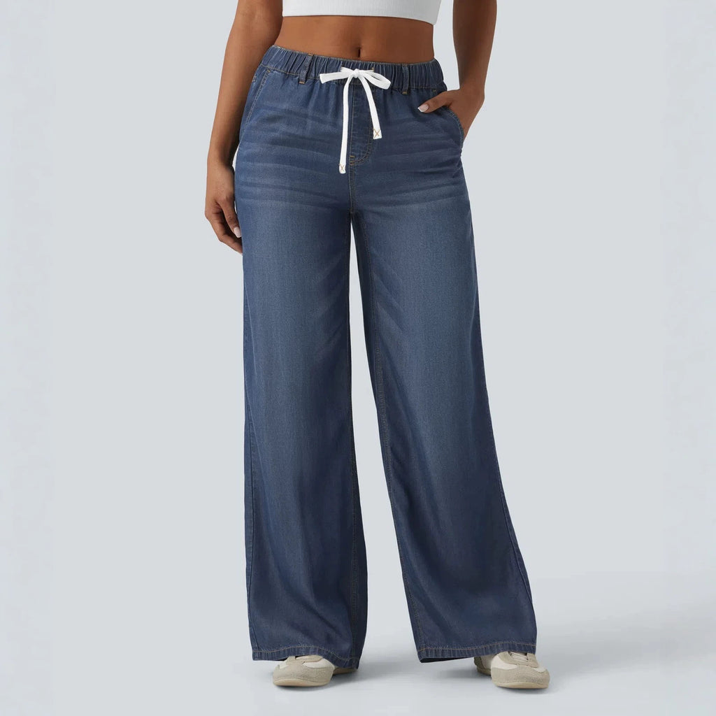 Denim Hose mit weitem Bein