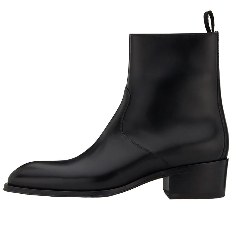Leder Martin Boots mit spitzer Zehenkappe – Bild 4 | LuxeStyle