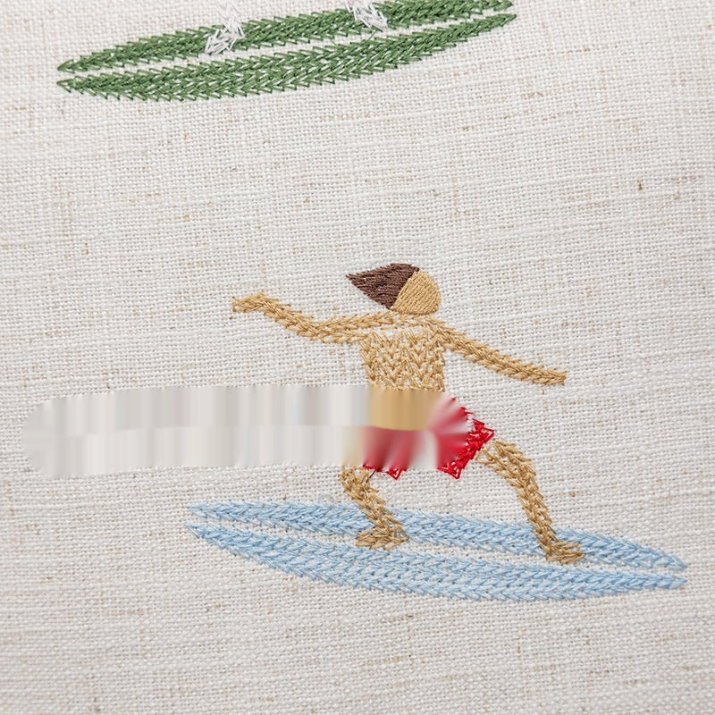 Kissenhülle "Summer Ocean Surf" bestickt – Ansicht 3