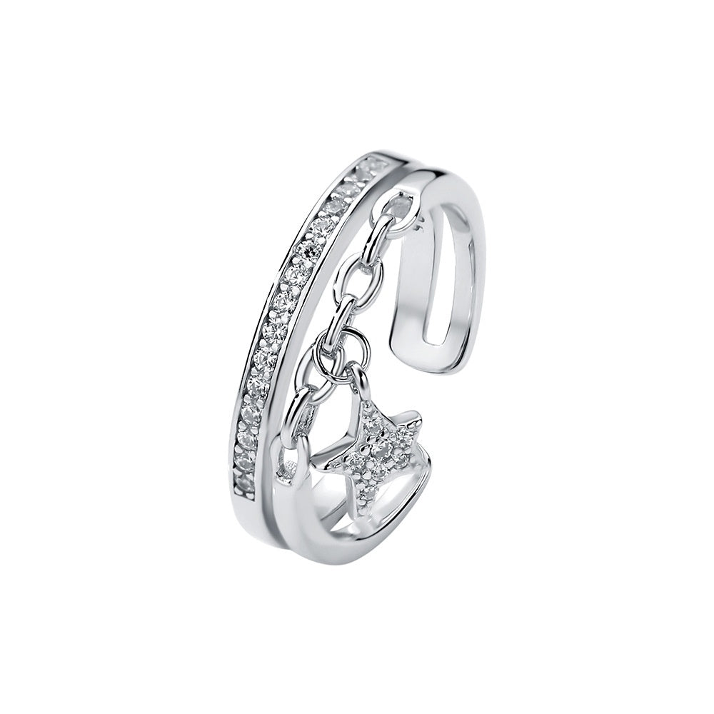Sterling Silber Sternenring
