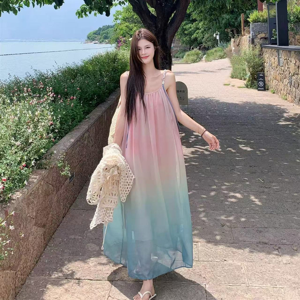 Ombre A-Linien Strandkleid – Bild 4 | LuxeStyle