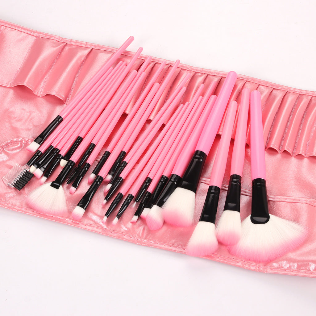24er Make-up Pinselset mit PU-Aufbewahrungstasche – Bild 6 | LuxeStyle