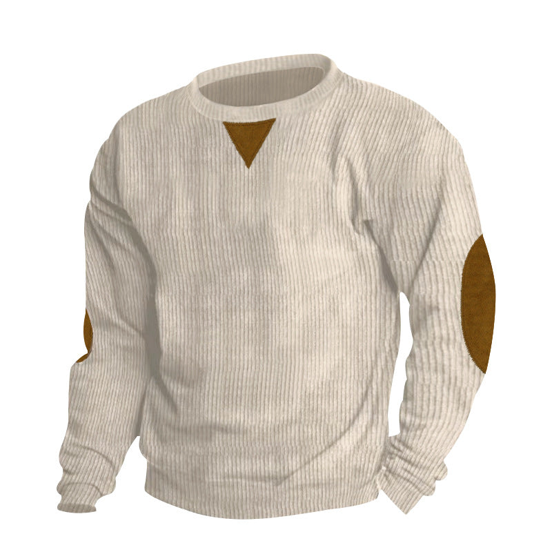 Kordsamt Langarm-Sweatshirt mit Rundhals – Bild 10 | LuxeStyle