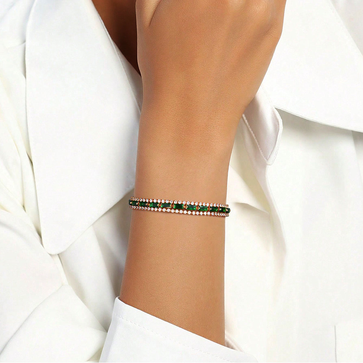 Unisex Armband mit Zirkonia-Kreisen – Bild 5 | LuxeStyle