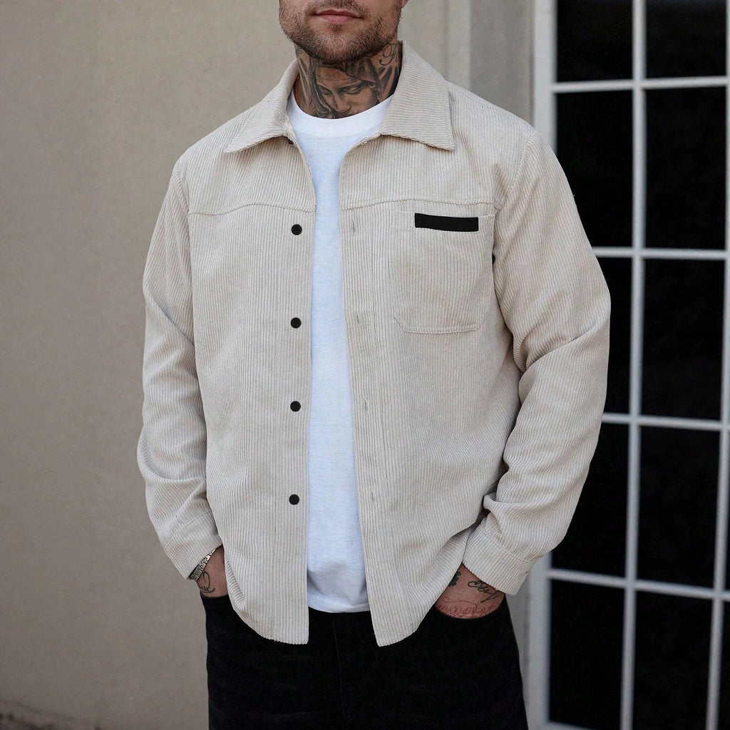 Cords-Hemdjacke für Herren