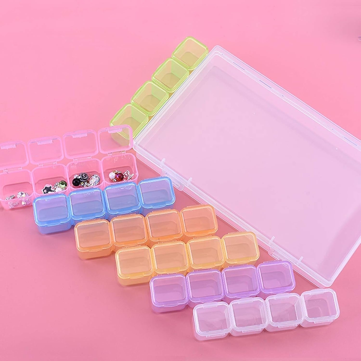 2er-Set Sortierboxen mit je 28 Fächern