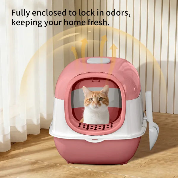 Pinkes Katzenkistchen E24 aus dickem Material