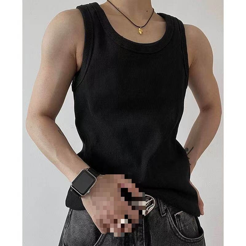 Herren Grau American-Style Ripp-Tanktop