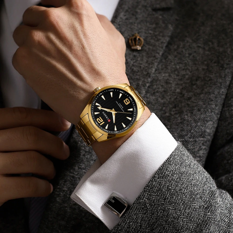 Business Quarzuhr für Herren mit Stahlarmband – Bild 11 | LuxeStyle