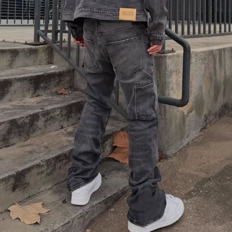 Weite Stretch-Jeans mit Rissen für Herren