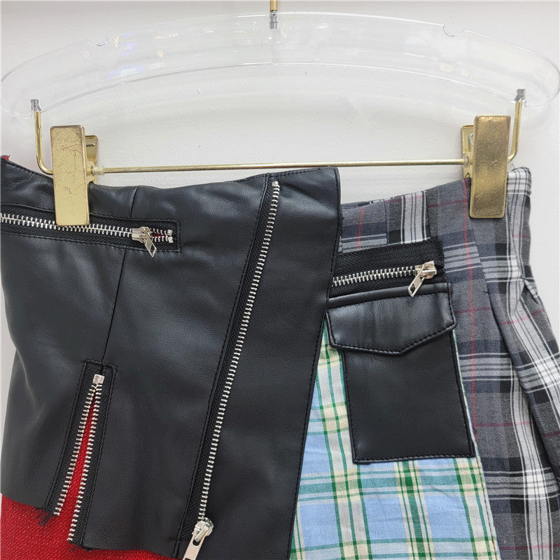 Patchwork Plaid Minirock für Damen – Bild 5 | LuxeStyle