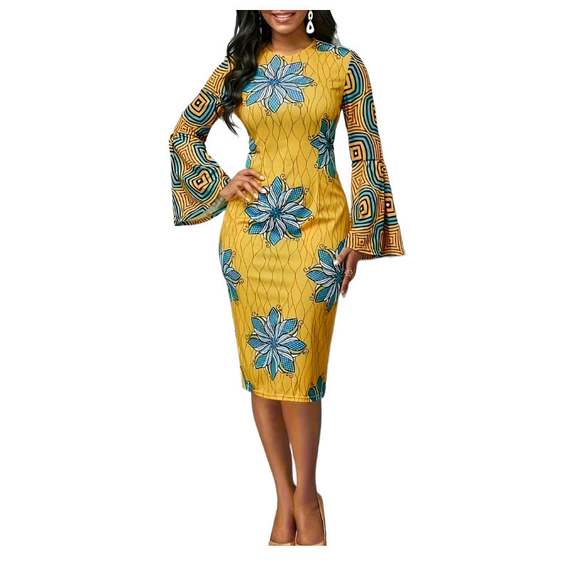 Rundhalsausschnitt Kleid