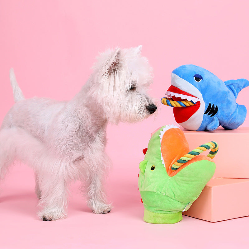 Plüschtier für Hunde: Monster oder Hai