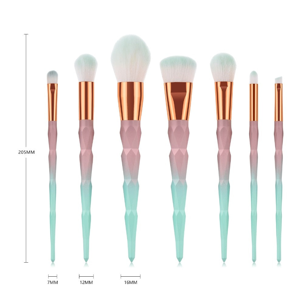 Gradient Diamond Make-up Pinsel-Set