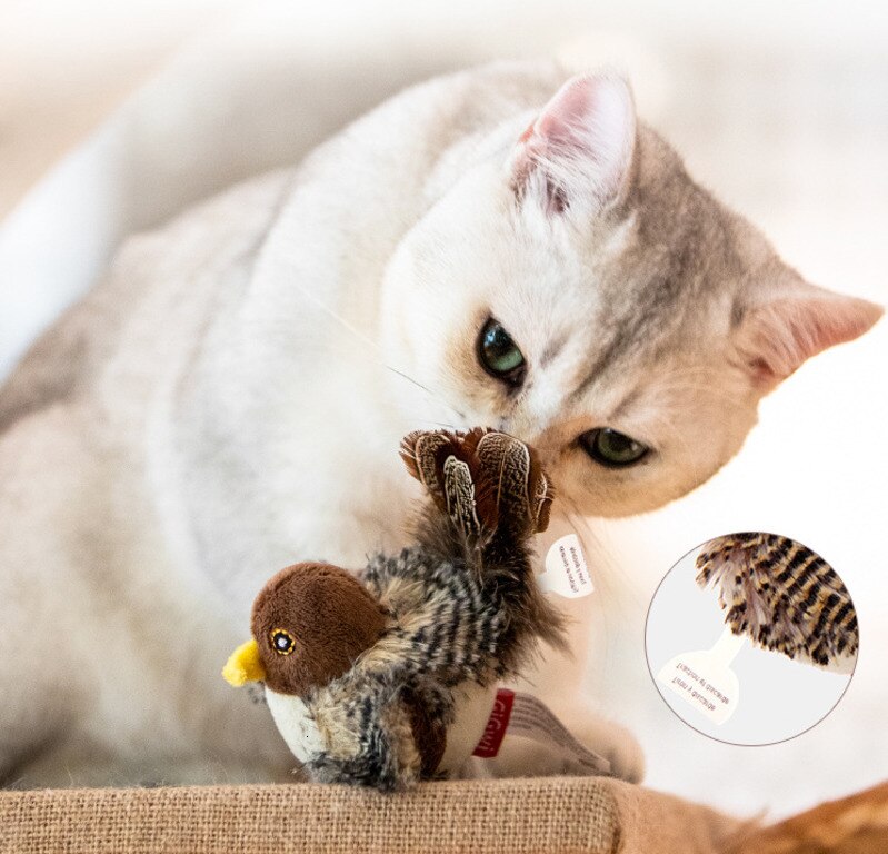 Vogel-Katzenspielzeug mit realistischem Sound – Bild 5 | LuxeStyle